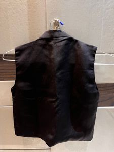 Classic Black Band Collar Waistcoat