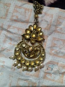 Elegant Gold-Tone tika Jewelry Set