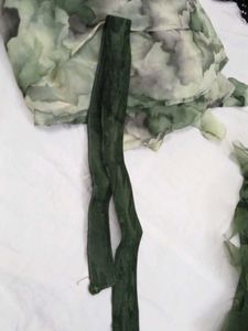 Green Marble Print Dress with Dupatta