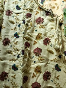 Neckline Hand embroidered Floral Kurta