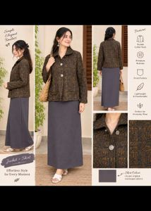 Imported Winter Wear Wrap Skirt & Jacket Set