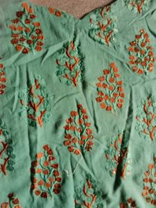 Embroidered Cotton Kurta