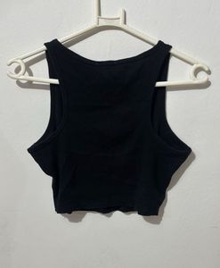 Black Cropped New York 1989 Tank Top