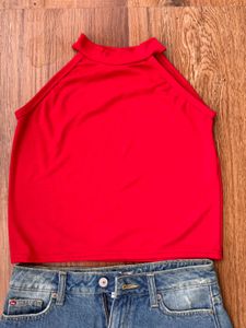 Red Halter Neck Top