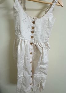 Cute Cream Floral Button-Up Mini Dress