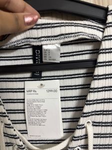 17 H&amp;M Striped Lace-Up Mini Dress