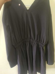 Chic Black Button-Up Oversized Shirt