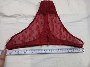 Sheer Red💛 Briefs with Tassels