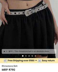 Y2K Bedazzled Rhinestone Belt