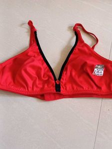 Red Bra with Black Trim
