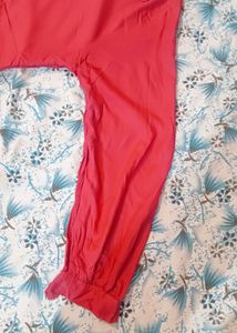 Vibrant Coral High Low Shrug Cum Tunic