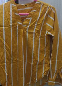 Striped Yellow Tunic for women