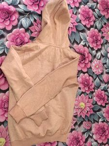 unisex Peach Hooded Sweatshirt