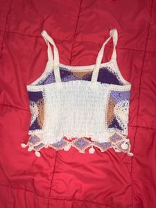 Heart Crochet Tassel Cami | crop to