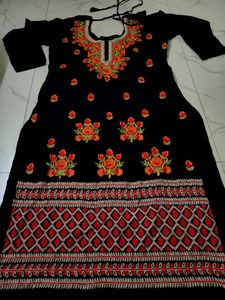 Black Kashmiri Embroidery Dress