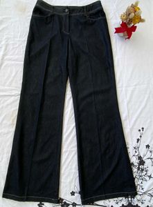 Low Rise Navy Bootcut Jeans
