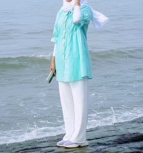 Chic Aqua Blue tunic and plazo pent