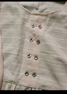 Elegant Beige Pleated dress