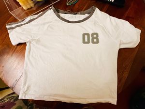 White "08" Graphic T-Shirt