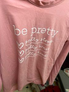 Pink "Be Pretty" Long Sleeve Tee