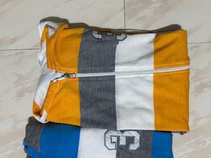 Two Striped Zip-Up Hoodie