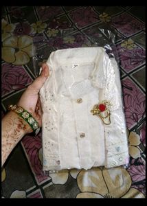 New  kids Elegant White Kurta Set