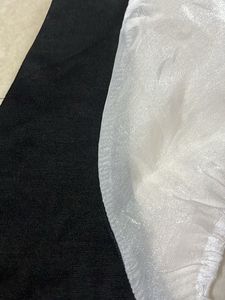 Chic Black &amp; White Puff Sleeve Dress