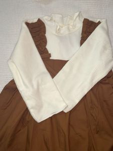 Cute Brown Jumper Dress
