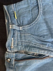 Cute Denim Shorts with Floral Trim
