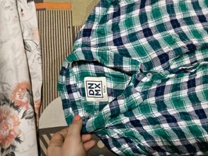 Blue Denim 3/4Jeans and shirt set