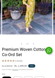 Green Printed Co-Ord Set –Free Shipping 💚