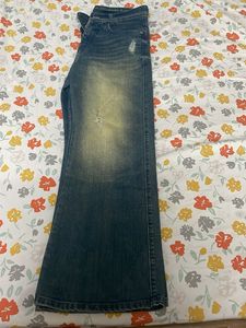 Wide Leg Distressed Jeans