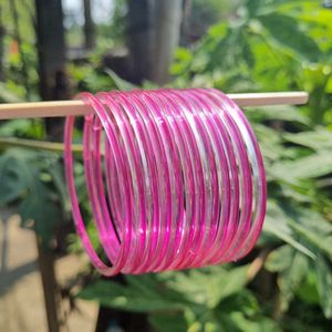 Set of Pink Glass Bangles