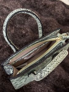 H&amp;M Snake Print Top-Handle Handbag