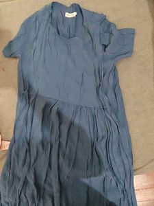 Blue Tie-Wrap Dress