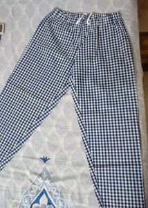 Blue Checkered Palazzo Pants
