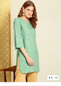 Stylish Green Printed Kurta