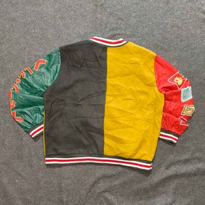 Retro '1991 All Star' Patchwork Color-Block Varsit