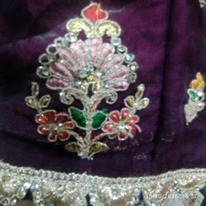 Exquisite Purple Embroidered Lehenga Choli