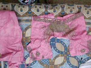 Heavy Work Blouse &amp; Shimmer Peticot In Pink