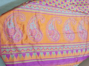 Bright Yellow Colour Beautiful Saree with a Small