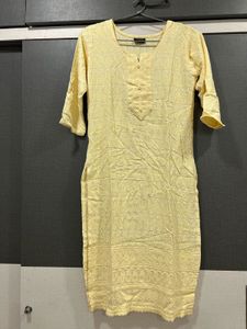 Yellow Chikankari Kurta
