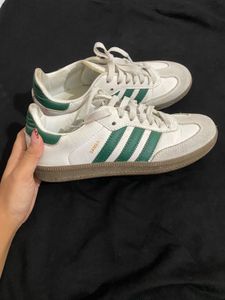 Adidas Samba Sneakers - White/Green