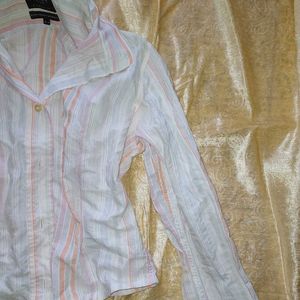Striped Button-Up Blouse