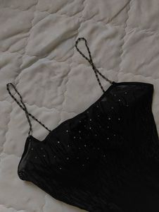 Sparkly Black Camisole Top