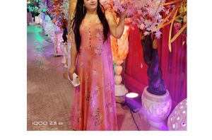 Beautiful Pink Floral Maxi Dress XXL size 42