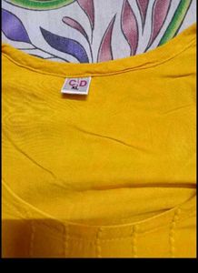 Yellow Embroidered Kurta
