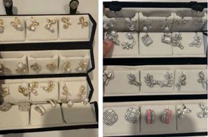 Combo of Gold & Silver Earrings in velvet box