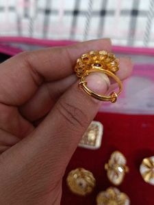 2 ring ka combo  Exquisite Gold &amp; Stone Rings Set