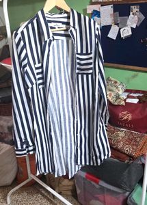 Striped Button-Up Shirt